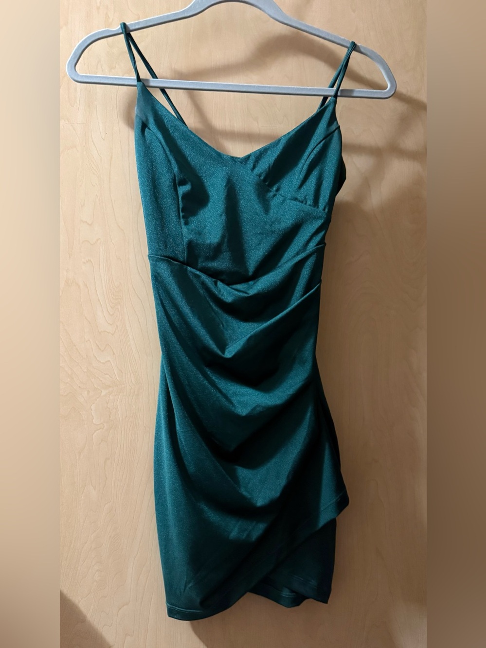 Windsor Emerald Green Satin Mini Slip Dress
